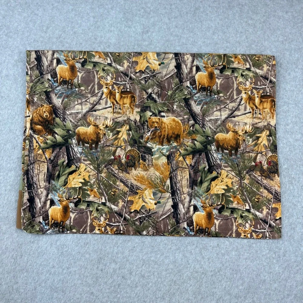 Realtree APG Camo Wildlife Valance Deer Bear Moose Cabin Decor 42x17